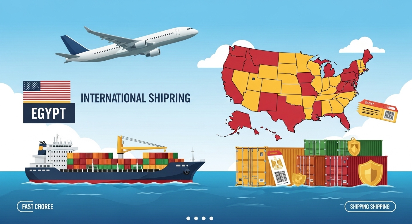 الشحن من مصر الي امريكا
